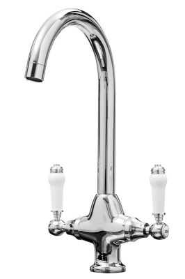 EVO IMPERIAL CHROME TRADITIONAL MONO KITCHEN SINK MIXER TAP with SWIVEL SPOUT, KTAP009CP